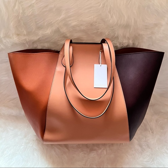 New! Last One! ULLA JOHNSON Imogen Carryall Color Block Tassel Leather Tote - Picture 7 of 14